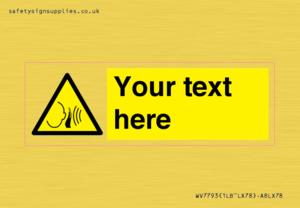 Custom warning sudden loud noise